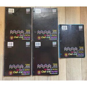 Vintage 1999 Riverside Acid-Free Gel-Ink Dark Paper Notebook 4 Black 1 Blue READ
